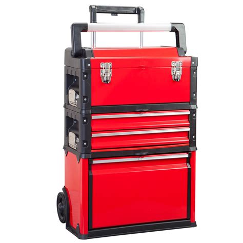 stackable toolbox rolling mobile organizer